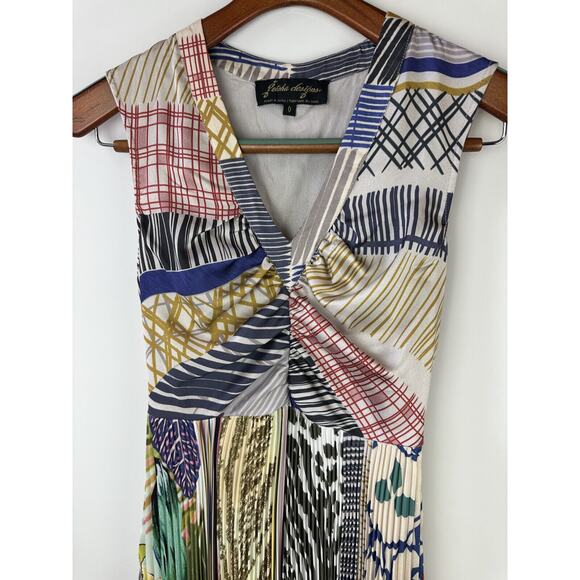 Anthropologie x Geisha Designs Jacinta Midi Dress Pleated Fit & Flare Size 0 - Picture 5 of 16